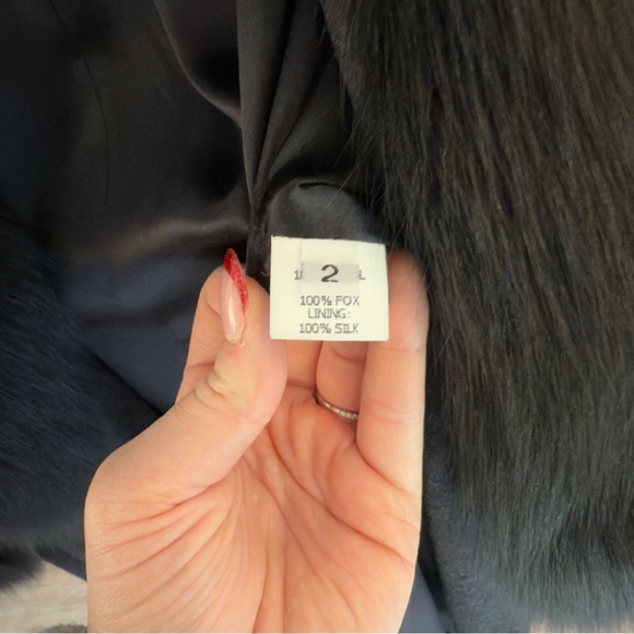 Jenni Kayne REAL FOX FUR trimmed coat with fur cuffs size 2 - Picture 4 of 7
